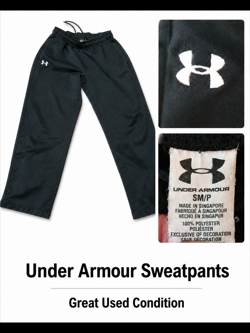 Under Armour Black Sweatpants Size Small Men's Or Ladies